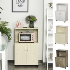 Wooden Microwave Cart on