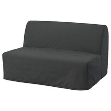 IKEA LYCKSELE Cover For 2 Seat Sofa Bed, Black, used