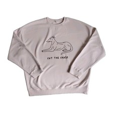 Women's 'Cut The Chase' Beige Sweatshirt Size 12 to end dog racing