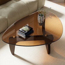 Brown Glass Coffee Table