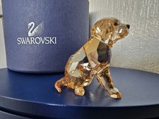 SWAROVSKI CRYSTAL 'GOLDEN RETRIEVER PUPPY SITTING'