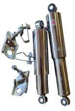 UKSCOOTERS pair of dampers silver Chromed with fixing brackets GP LI TV S1 2 3