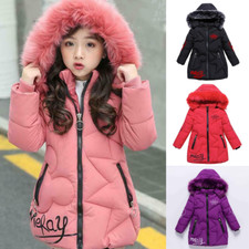 Girls Kids Thick Coats Hooded