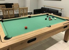 6ft Oak Dining Table & 3 in 1 Pool Tennis Air Hockey Games Table FREE DELIVERY