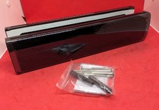 Mila Black 310mm x 72mm Door Letterbox, 264mm x 46mm Aperture. 4-8cm Door