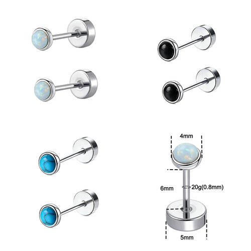 2pc surgical steel 20g labret - 2pc,