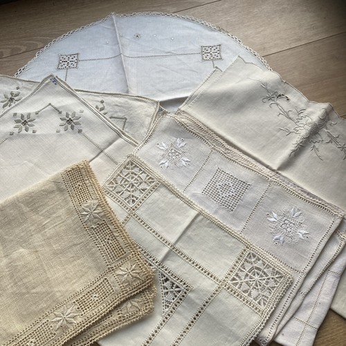 Vintage cream linen bundle - vintage,