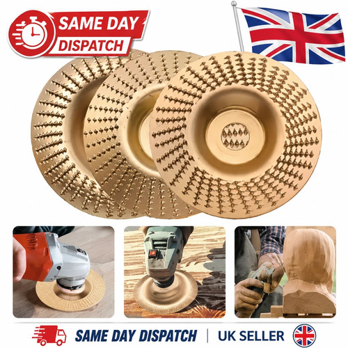 3pcs wood carving - wood, disc