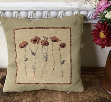 Poppy Tapestry Pillow Buckingham Tapestries Poppy Cushion 9 X 9 Inches