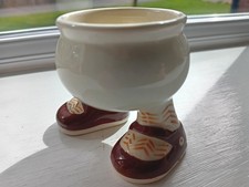 Excellent Carlton Ware lustre brown shoes egg cup.