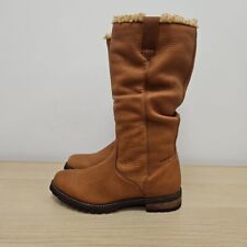 Ariat Waterproof Faux Fur Soft Leather Brown Country Mid Calf Fur Boots Uk 4.5