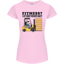 Forklift Driver I Lift Heavy Weights Funny Womens Petite Cut T-Shirt