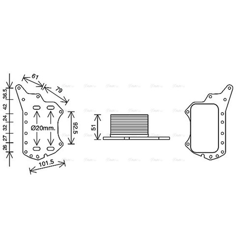 Oil cooler rt3638 ava - oil,