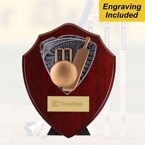 Cricket plaque shield dark - plaque, /