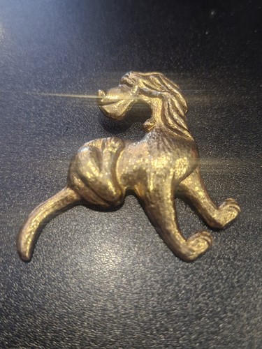 Vintage gold tone dog brooch - vintage, gold-tone