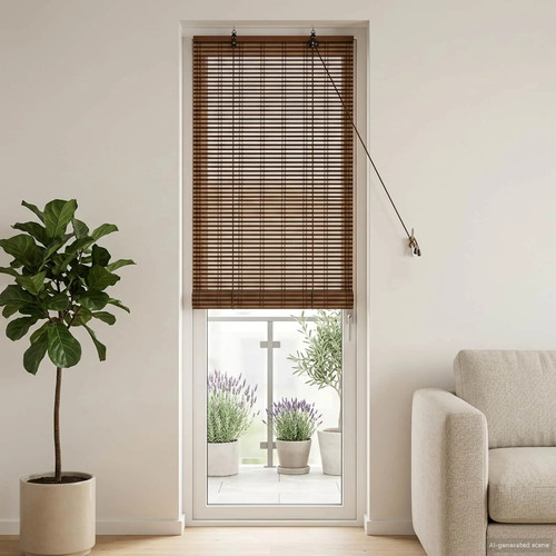 Walplus brown bamboo - walplus, window