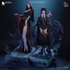 Wednesday & Morticia Addams