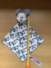 Primark Mickey Mouse Baby Comforter Blanket Blue White Blankie Soft Toy Unisex