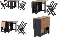 Butterfly Dining Set Blue-Santos Extending Waxed Pine Dining Table with 4 Chairs