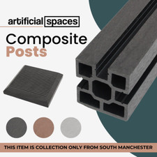 2.4m Composite Fencing Posts | 100mm x 100mm Woodgrain | Channel For 20mm Boards