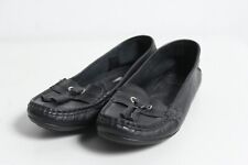 Clarks Womens Soft Leather Tassle Loafers Shoes - Black - Size 5.5 (ba26)