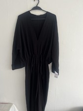 Zara Black Drapped Long Sleeve