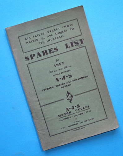 1957 ajs motorcycle spares - 1957,