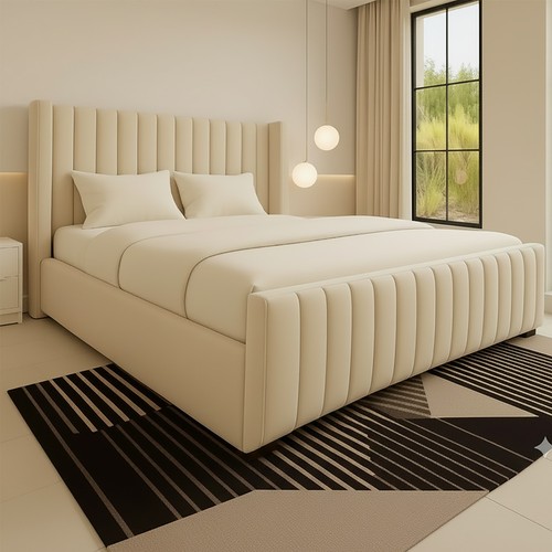 Ottoman bed winged plush - bed,