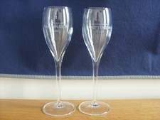 Pair Tattinger Reims  Champagne Flutes / Glasses