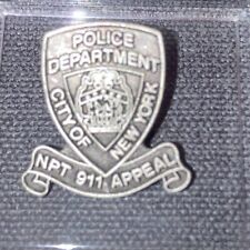 Antiqued Silver New York Police Ltd Edition NPT 911 Appeal Pin Badge NYPD (0744)