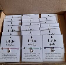 20 x Wish Bracelets. A little wish... Mini. Bulk Wholesale, Resale. Bargain.