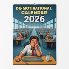 Wall Calendar - Demotivational 2026 - Funny Sarcastic Anti-Inspiration Quotes