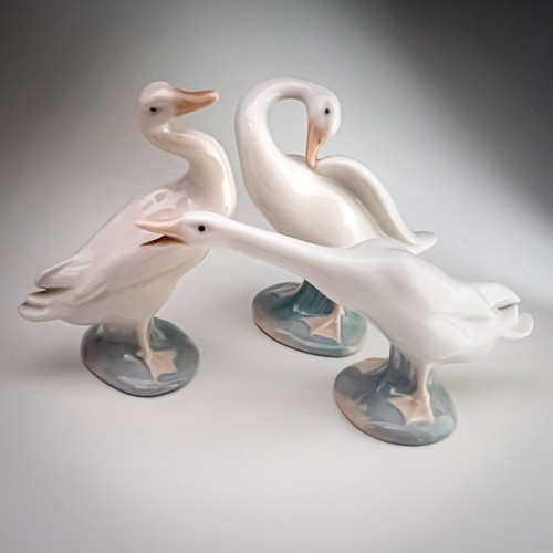Lladro porcelain geese - lladro,