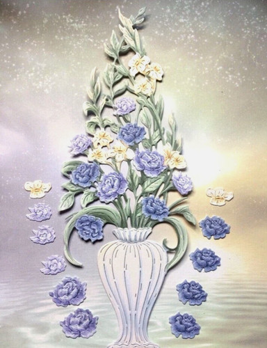 Carnations vase die cuts x - in,