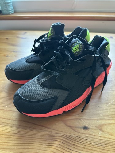 Nike air huarache black volt - black,