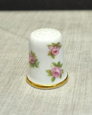 Haviland Limoges Vintage Thimble Pink Roses Flowers