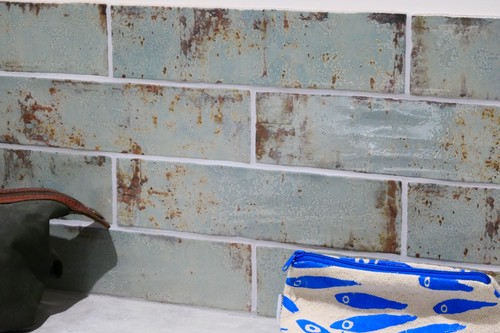 Carmen grunge aqua ceramic - aqua,