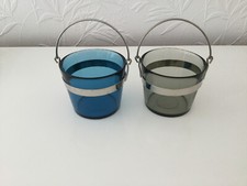 2 X  "Fuga" Ice Buckets: Designed by Sven Palmqvist for Orrefors: Sweden: 1950s 