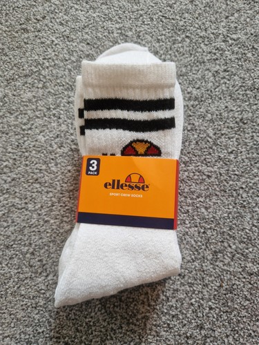 Ellesse white crewe socks - crewe,