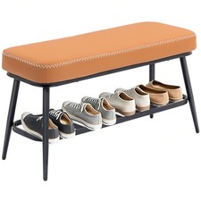 HOMCOM Shoe Bench, PU Leather