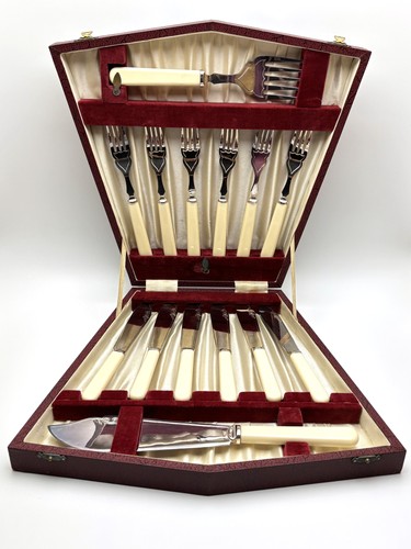 Vintage cased epns fish - epns,