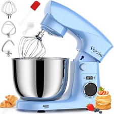 Vezzio Stand Mixer 1500W 5.5L Electric Dough Mixer Kitchen Cake Food Mixer, Blue