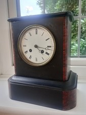 ANTIQUE CIRCA 1855 JAPY FRERES SLATE/ MARBLE CLOCK # STRIKING ON A BELL