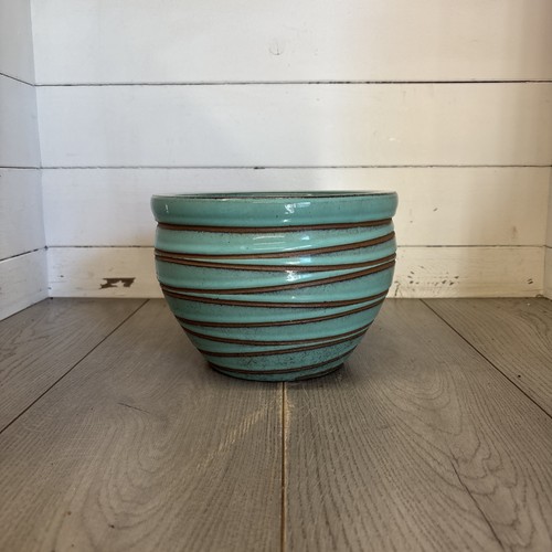 Glazed terracotta pot - glazed,