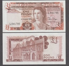 Unc gibraltar one pound - gibraltar, £1