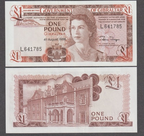 Unc gibraltar one pound - gibraltar,