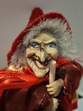 12th Scale Artisan Tudor Flying Witch with broom Miniatures.