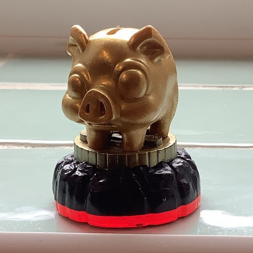 Gold pig piggy bank - bank, moneybox
