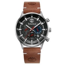 TIMBERLAND  BRISTOL GF21817 CHRONOGRAPH MENS TAN LEATHER STRAP  MULTI WATCH.