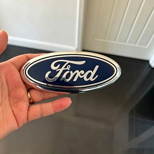 Blue silver rear boot badge - rear,